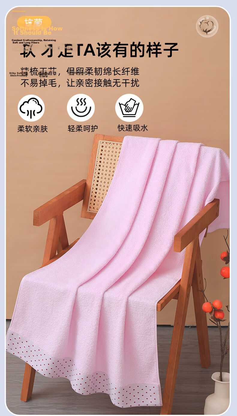 KING SHORE Miffy Series Class A Pure Cotton Absorbent Sports Bath Towel Cartoon Shower Wrap Single Pack Brown 150*80cm 5