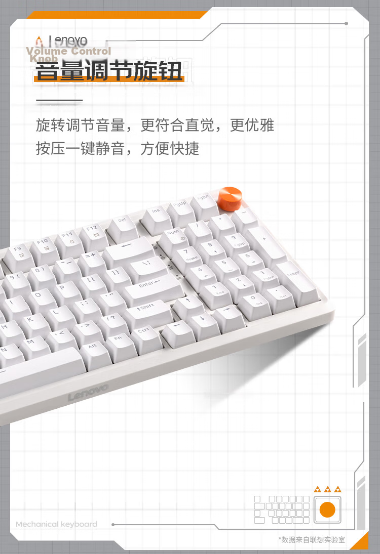Lenovo Xiaoxin K5 Custom Mechanical Keyboard Full Hot-Swappable, Gaming And Office 79-Key Ring Nu Blue Switch Compatible with Battle Laptop, White And Brown Bruni 14