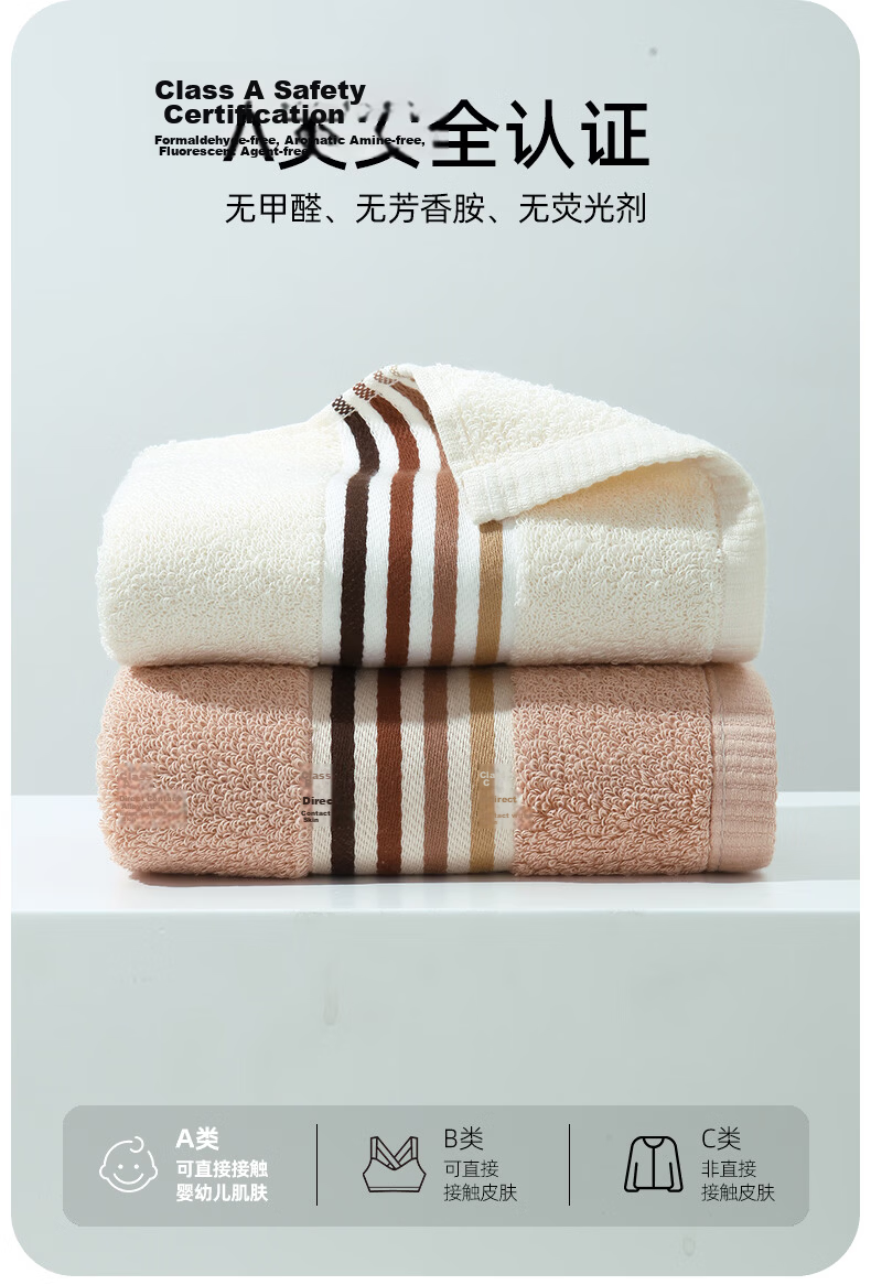 KING SHORE Towel, Thickened Pure Cotton 100%, Face Towel for Washing, Bath Towel, All-Cotton Men's Sports Grade A Hotel Face Towel, 2 Pieces 8