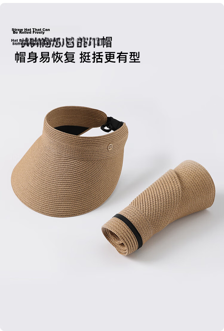 JIUMU Sun Protection Hat for Women, Sun Visor Cap, Sun Hat, Visor Cap, Straw Hat, Cool Hat, Summer Outdoor Face-Covering UV Protection Hat for Wome 7