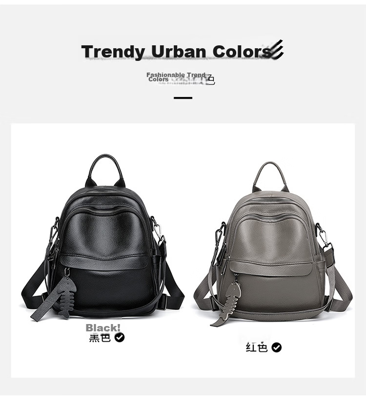 Viney Women's Leather Backpack Fashion Large Capacity Travel School Bag for Middle School Students Birthday Gift for Girlfriend 11