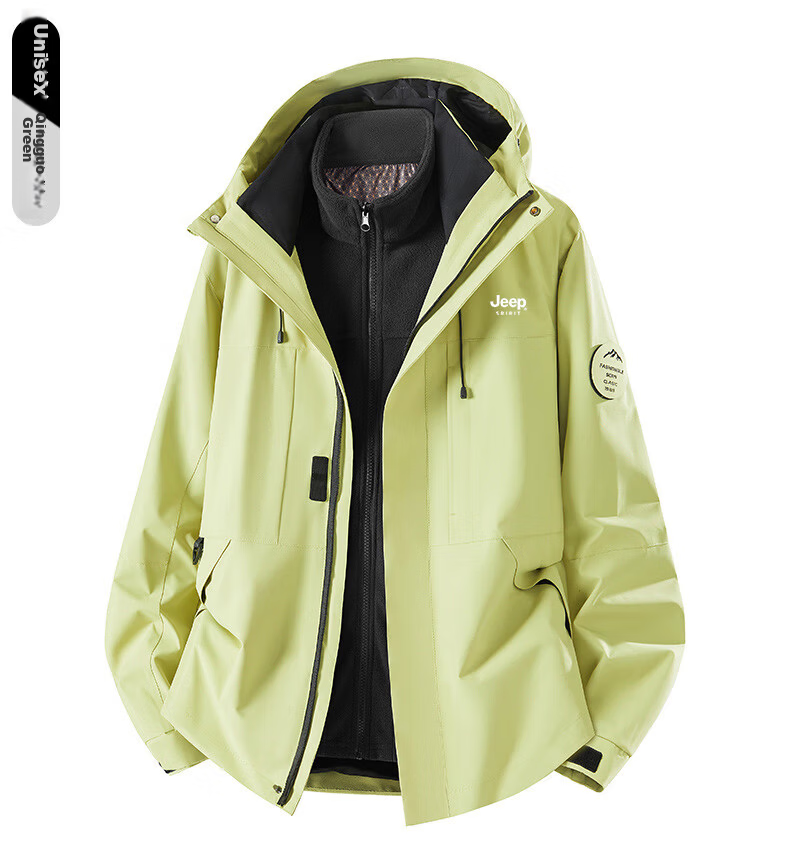 JEEP SPIRIT 2025 New Men's Outdoor Three-Protection Graphene Warm Jacket 26188 Moonlight Blue XL 21