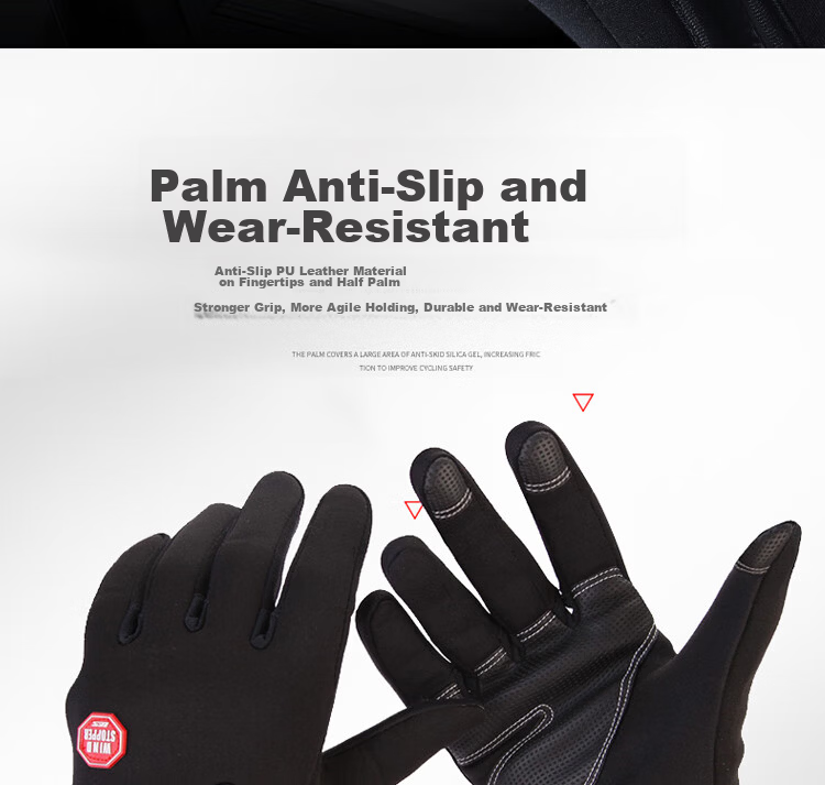 BWNK Sports Ski Gloves, Winter Warm Gloves, Windproof, Cold-Resistant, Waterproof, Thickened Cycling Gloves, Riding Gloves, Winter Men's 5