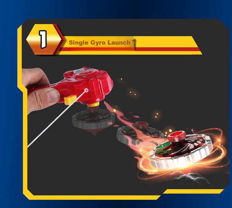 Lezhe Double Player Battle Beyblade Toy Children's Battle Arena Set Alloy Version Explosive Armor Strong Attack Launchable 7