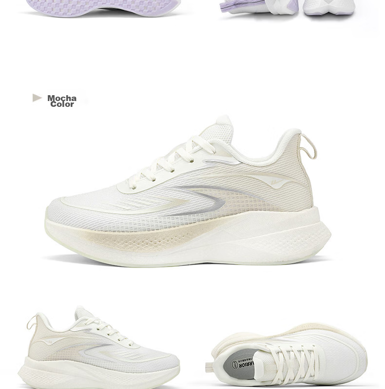 Warrior Women's Summer 2026 New Breathable Soft Sole Lightweight Casual Running Shoes 5593 White Purple Size 40 33