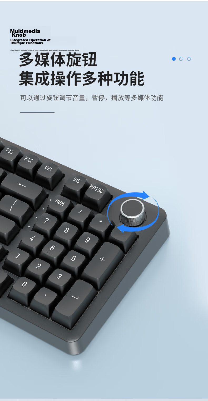 HP K10G-98L Custom Mechanical Keyboard, Four-Layer Sound-Absorbing Cotton Filling Wired Keyboard Gasket Structure, 98-Key Layout with Knob, Full Hot-Swappable 5
