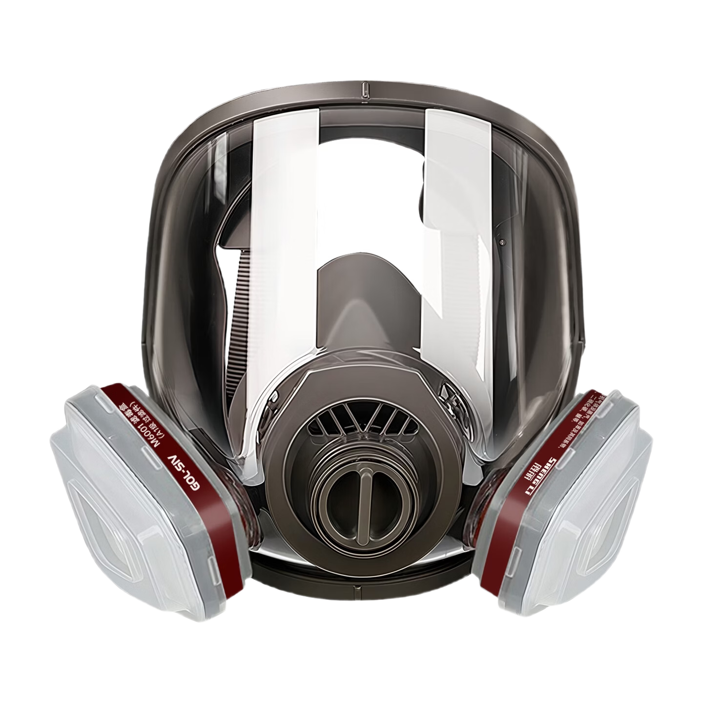 SHENGLI M6800 Full Face Gas Mask for Painting, Filter-Type Chemical Plant Respirator Mask, Class A Protection against Organic Gases/Vapors/Benzene/Toxic Gases Etc., with M6001 Filter Cartridge