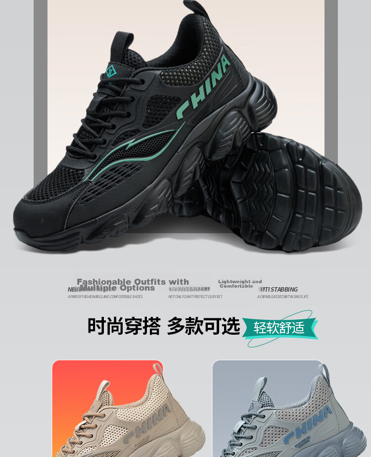 Dinggu Men's Safety Work Shoes Steel Toe Anti-Smash Anti-Puncture JD1573 Black Size 40 3