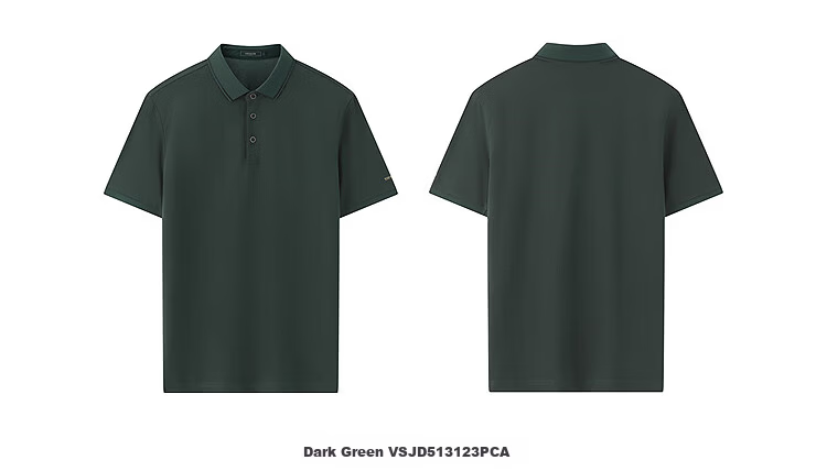 Youngor [Mulberry Silk + Cooling] Summer New Short Sleeve Polo Shirt Blue Green VSZS513123GCA 26