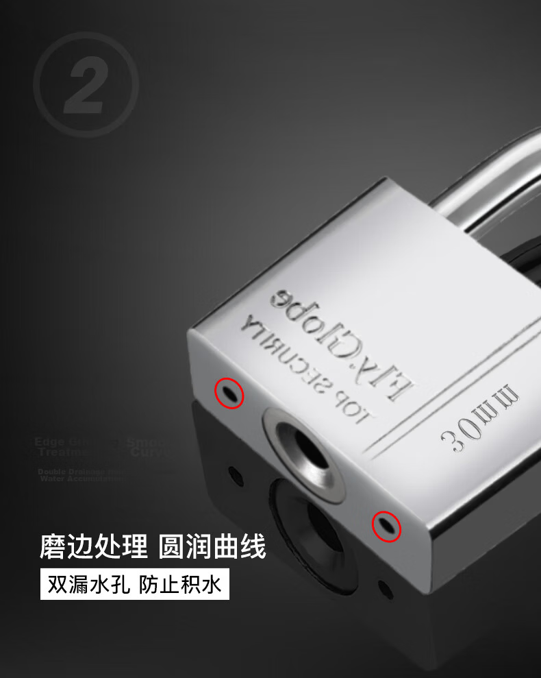 Fly.Globe Waterproof Rustproof Padlock 30mm for Toolbox Door Anti-theft Window Lock 9