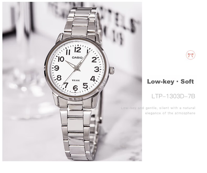 Casio Women's Quartz Watch with Steel Band And Analog Display, Simple Design, Water-Resistant Student Watch LTP-1335D 11
