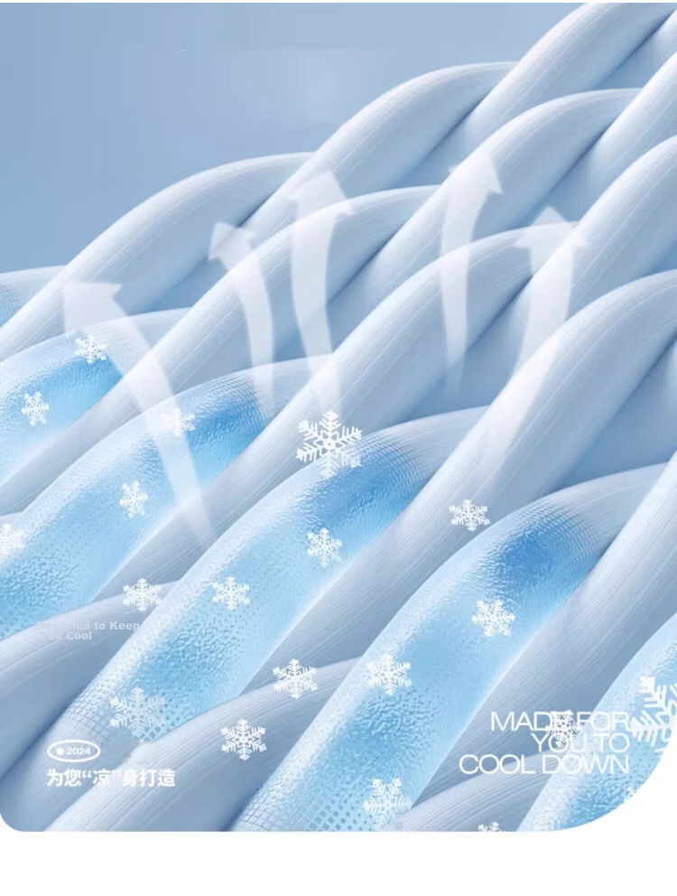 MUJI Class A Summer Cooling Ice Silk Bed Sheet Set 3-Piece 180x200cm Antibacterial Double Bedspread Machine Washable 5