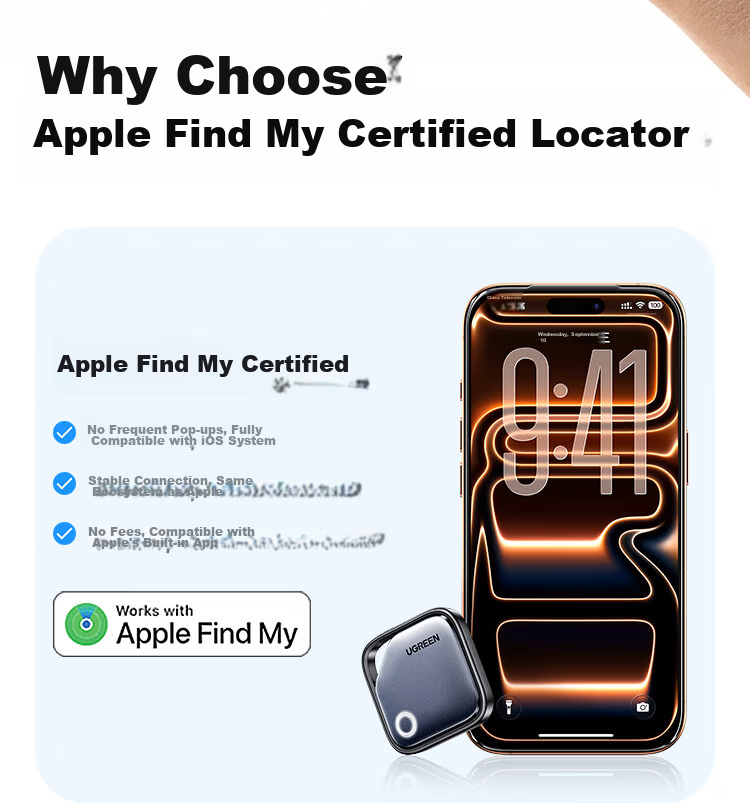 UGREEN [Free Shipping] Tag Tracker Anti-Loss Device, Precise Finding FindMy Certified Rechargeable, Suitable for Apple IPhone 18 Air Phones, Luggage, Keys, Backpack Anti-Loss 11