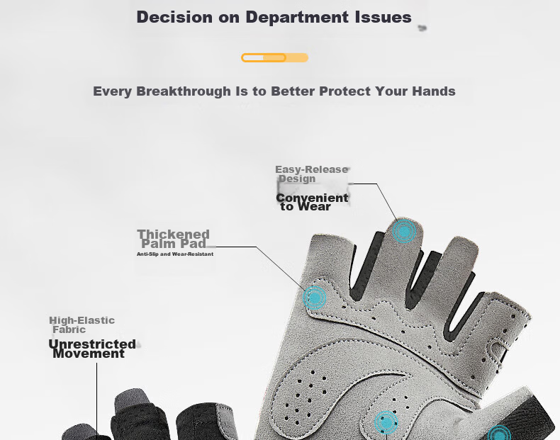 LI-NING Men's Fitness Gloves Half Finger Sports Cycling Pull-Up Bar Weightlifting Training Climbing Wear-Resistant Non-Slip 5