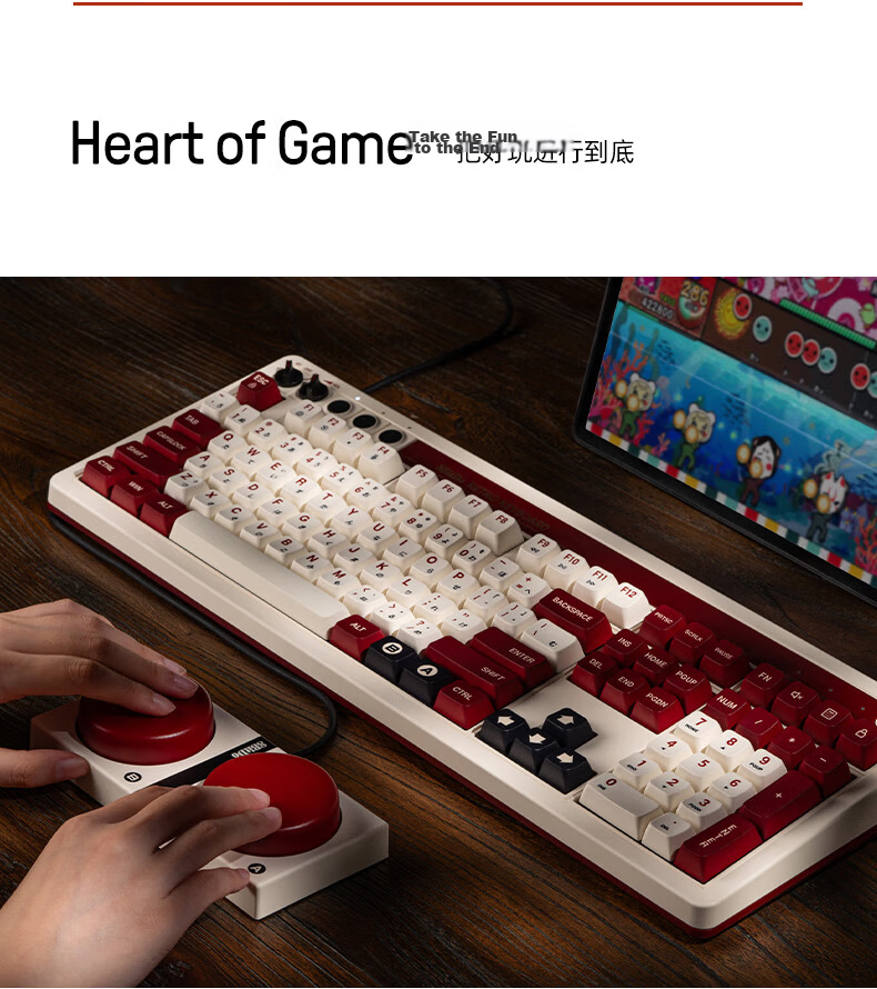 8BitDo Retro108 Mechanical Keyboard Retro Classic Wireless 108-Key Gaming Office Universal Tri-Mode Bluetooth Wired Hot-Swappable PC Computer 11