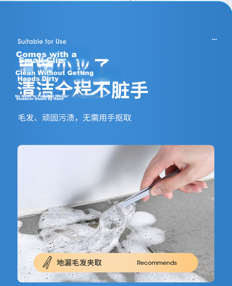 Meiliya Long Handle Toilet Floor Brush Hard Bristle Scrubbing Brush Tile Bathroom Floor Cleaner No Dead Angle 13