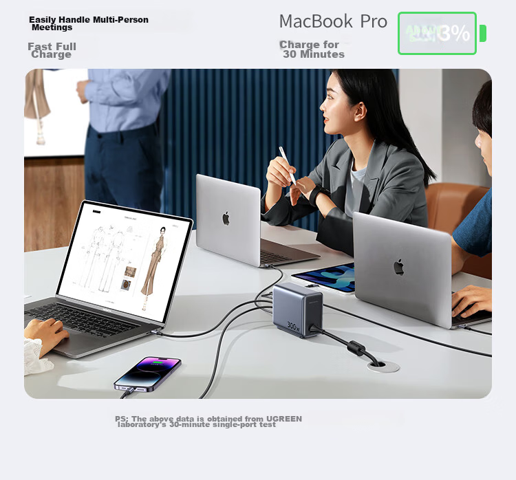 UGREEN 500W GaN Charger Desktop Charging Station, 240/140W/Type-C/PD/PPS Fast Charging Head, Suitable for Apple 18/17 MacBook Pro Laptops 21