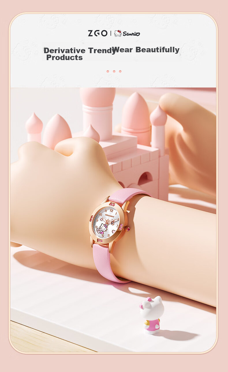 Hello Kitty Children's Watch for Girls Ages 6-12 Time-Only Exam Watch Children's Day Gift Cinnamoroll 2