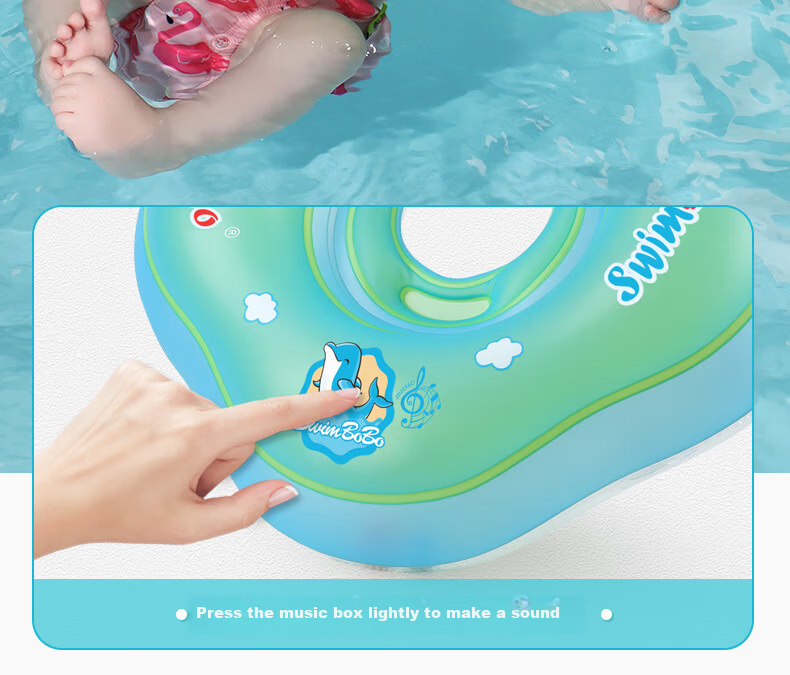 Swimbobo Infant Swimming Ring Neck Float, Anti-Rollover Neck Float, Baby Double Air Chamber Neck Ring, Newborn Swimming Ring BO1005L 19