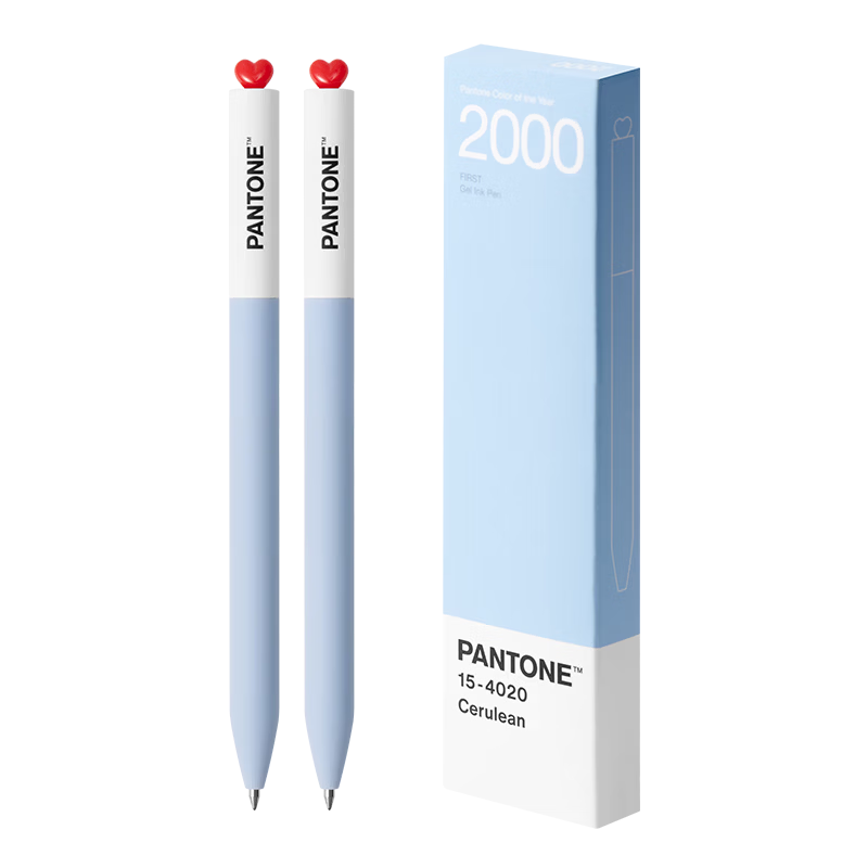 KACO x PANTONE Collaboration 0.5mm Gel Pen High-Value Signature Pen Quick-Dry Ballpoint Pen Black Ink Carbon Pen Student Exam Pen (2000) 2-Pack