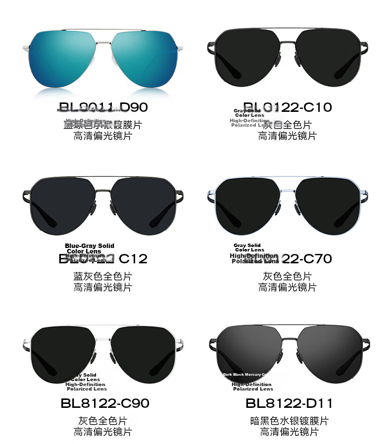 BOLON Sunglasses, Polarized Driving Fishing Sun Protection Glasses for Men, Toad-Shaped Sunglasses, Gift for Boyfriend, Trendy BL8122C12 10