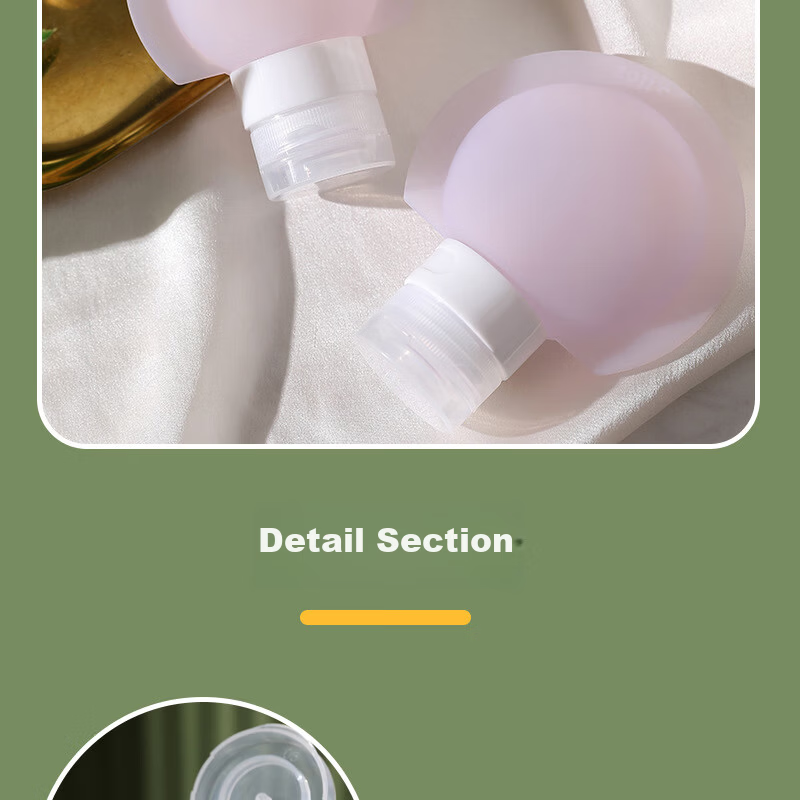 Silicone Travel Refillable Leak-Proof Press Dispensing Bag for Shampoo and Skincare Sample Storage Portable Small Bottle 6