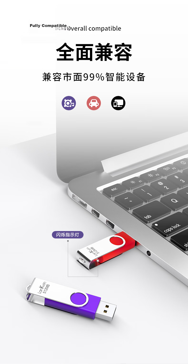 LanKxin 512MB USB 2.0 Flash Drive TB108 Professional Bidding USB Drive Corporate Tender Low Capacity Label Lossless Computer USB Pen Drive 10 Pieces/Box 5