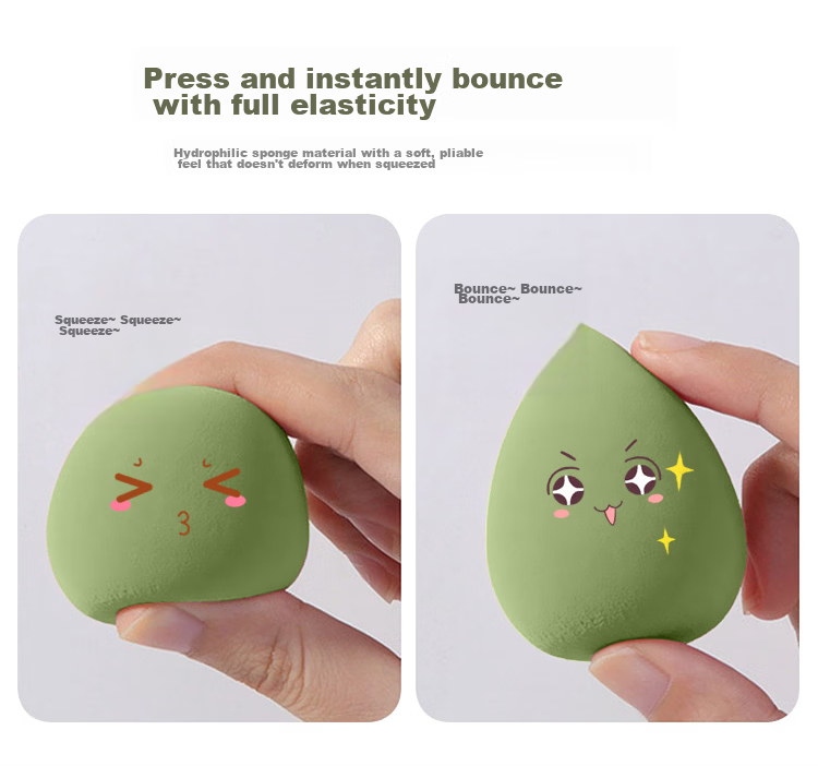 UPLUS Strawberry Mousse Beauty Blender, Powder-Saving Makeup Sponge, Egg-Box Powder Puff, 8 Pieces with Box, Holiday Gift Set 8