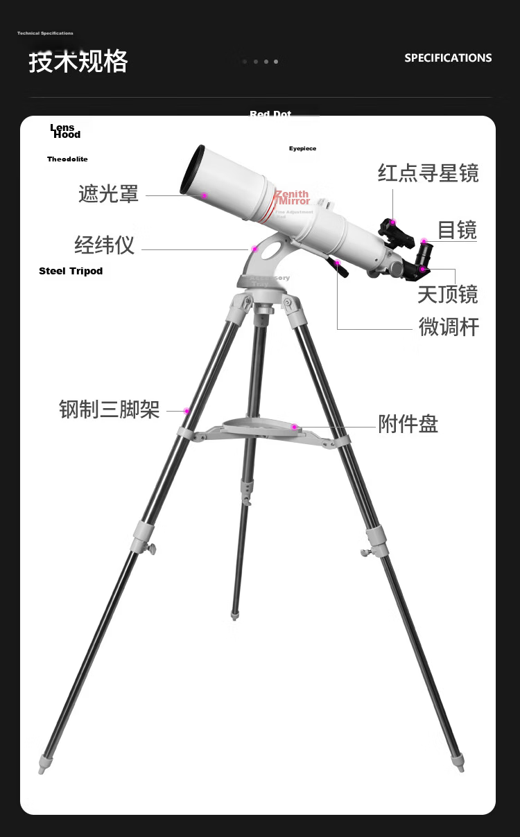 EXPLORE SCIENTIFIC 80500 Astronomical Telescope Large Aperture High Magnification Professional Stargazing Telescope for Boys Students Children's Day Gift 18