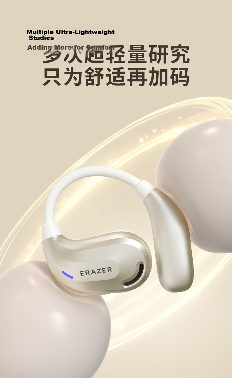 Lenovo Invests in Brand Yinengzhe LED Digital Bone Conduction Concept Headphones, Open-Style Sports Long Battery Life Directional Sound Transmission ENC HD Calling, Digital Display Power Level | Iron Gray 6