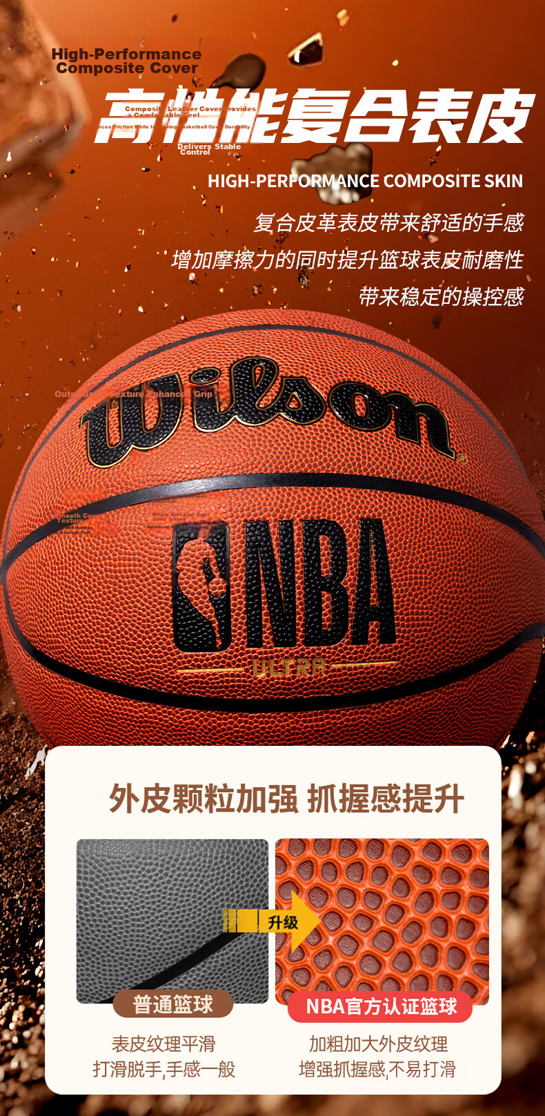 Wilson No. 7 Basketball, PU Material, Suitable for Indoor And Outdoor Use, Standard Competition Ball 4