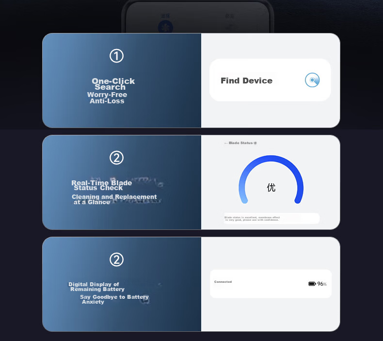 Hongmeng Smart Choice [Teacher's Day Gift] AiYou Intelligent Electric Shaver Star Obsidian Compact Portable Razor Car Fast Charging Gift for Teacher Boyfriend Husband Supports Huawei Smart Life 13
