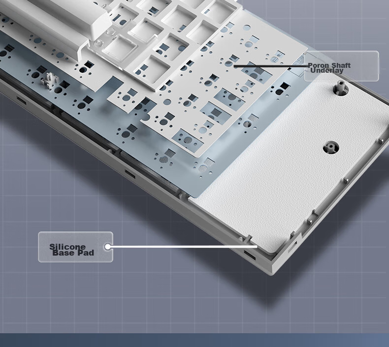 Langtu LT84 Wired Mechanical Keyboard Gaming E-sports 84-Key Computer Office Tablet Keyboard Hot-Swappable Switches Milk White Gray Crystal Cloud Switch 15