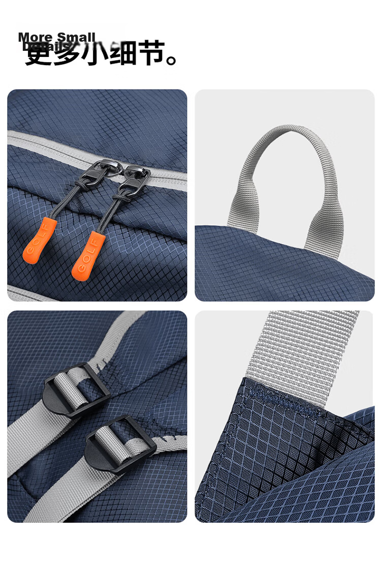 GOLF (GOLF) Foldable Travel Backpack for Men and Women, Waterproof Outdoor Sports Backpack for Traveling, Lightweight Student School Bag 37