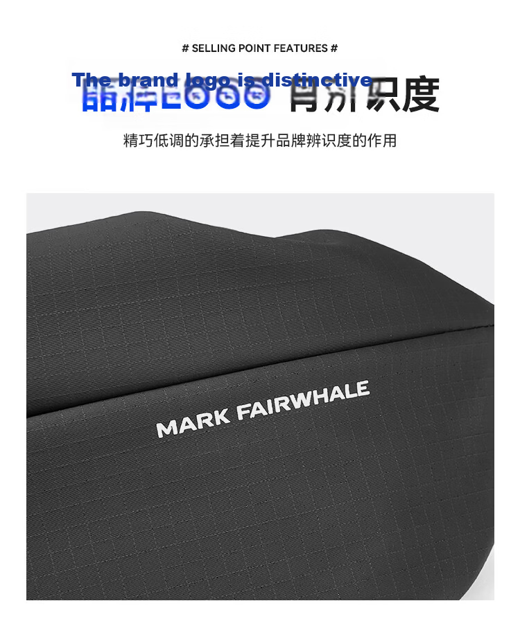 Mark Fairwhale High-end Light Luxury Men's Crossbody Bag Single Shoulder Chest Bag Motorcycle Riding Large Capacity Commuter Small Sling Bag 11