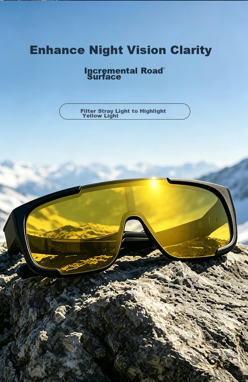 JFJN Night Vision Glasses Myopia Clip-On Cycling Mountaineering Sunglasses Driving Anti-Glare High Beam Protective Goggles HW001 5