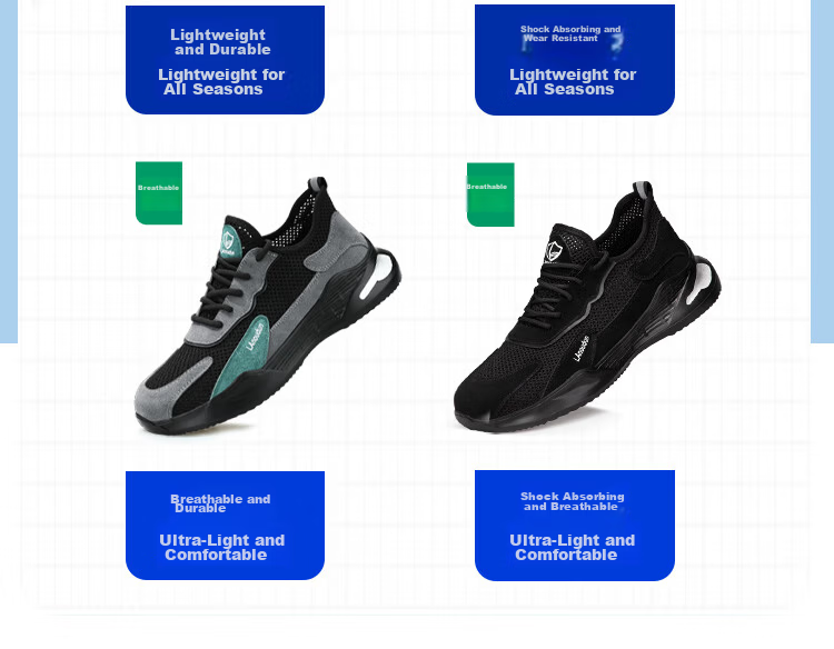 BlueOwl Shield Men's Anti-Static Summer Breathable Lightweight PetroChina Safety Work Shoes DL2095BA Size 40 18