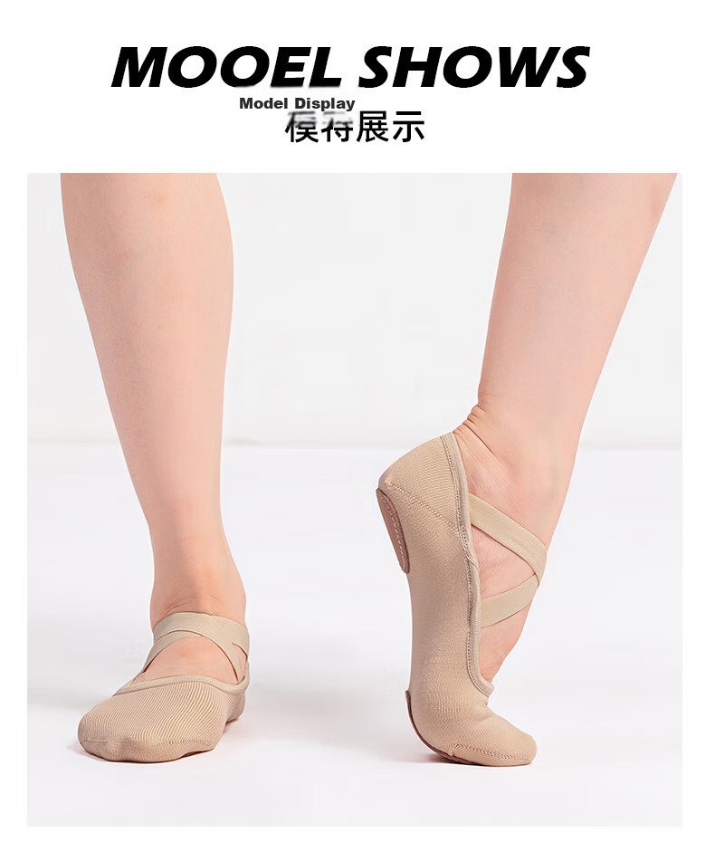 Sansha Ballet Practice Shoes for Women, Fully Elastic Dance Shoes, Soft Sole Shoes, Dancing Cat Paw S79K, Pink, Size 41 8