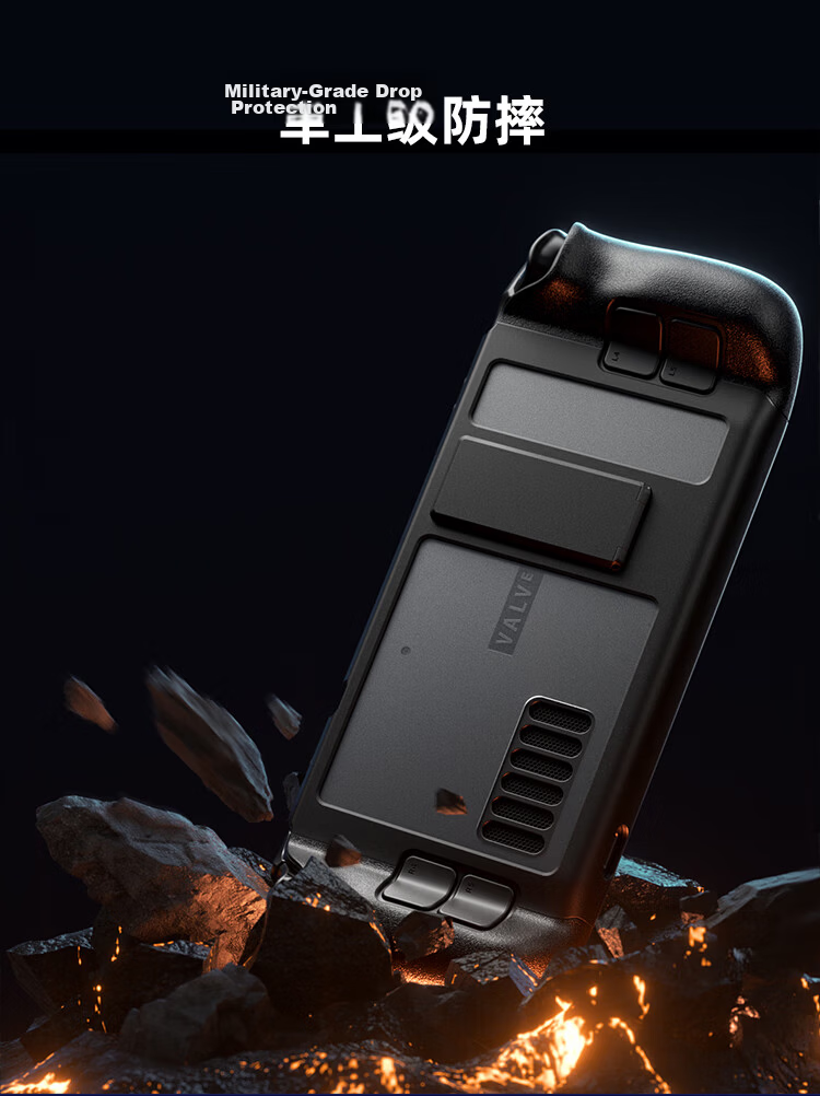 JSAUX Steam Deck OLED Protective Case Stand Accessory TPU Soft Shell Full Coverage Shockproof Non-Slip Gaming Handheld Console PC0105 5