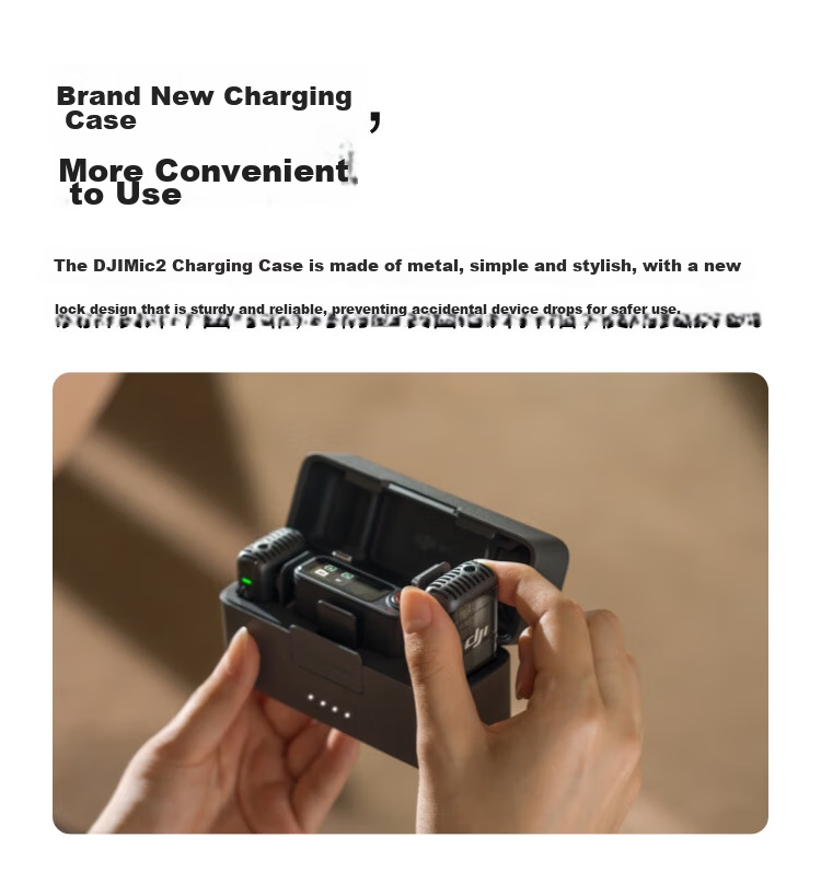 DJI Mic 2 Wireless Microphone System (One Transmitter Two Receivers, with Charging Case) Professional Sound Noise-Cancelling Lavalier Mic for Vlog Live Streaming 4