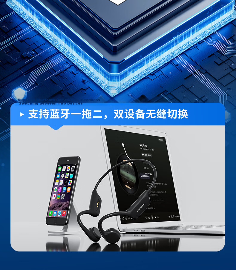 Yuanshi X7 Pro Bone Conduction Swimming Headphones, Non-In Open-Style Sports Bluetooth Earphones, IPX8 Waterproof, 16GB Memory MP3, Specially Designed for Running, Cycling, And Fitness 13