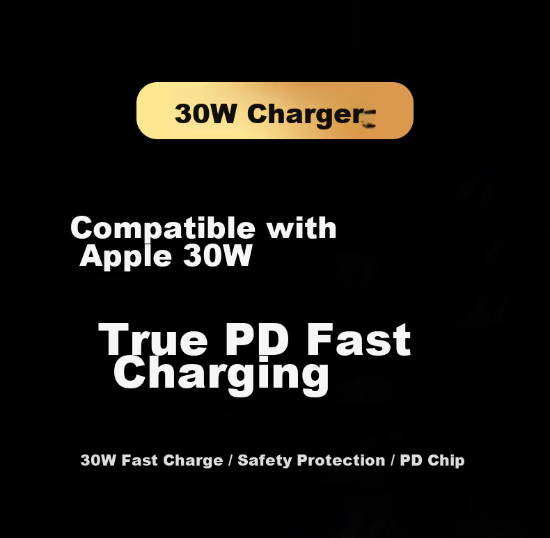 Masentek PD30W Fast Charger Adapter for Apple iPhone 18/17/16/15/14/13 Pro Max/12/11 Plus Tablet Type-C Cable 20/40W 1