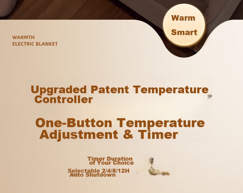 CHIGO Graphene 3C Certified Waterproof Electric Blanket for Single/Double Bed, Mite Removal and Quilt Drying, 1.5*1.2m, Dormitory Use 22