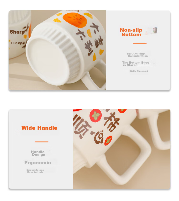 PINYU Ceramic Mug Coffee Cup Home Water Cup Women's Day Goddess Birthday Gift Box Cup Instant Wealth 16