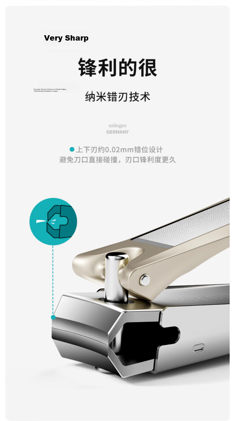 MR.GREEN German Anti-Splash Nail Clipper, Single Medium And Small Sizes, Imported Stainless Steel, Mr-1138PR 5
