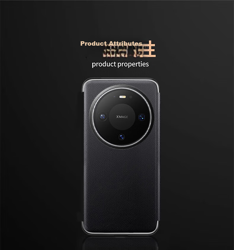 Edgar [Bulk Order] Compatible with Huawei Mate50 Pro 5G Flip Case, Sleep Wake Window, Full Coverage, Drop Protection, Genuine Leather, Heat Dissipation 22