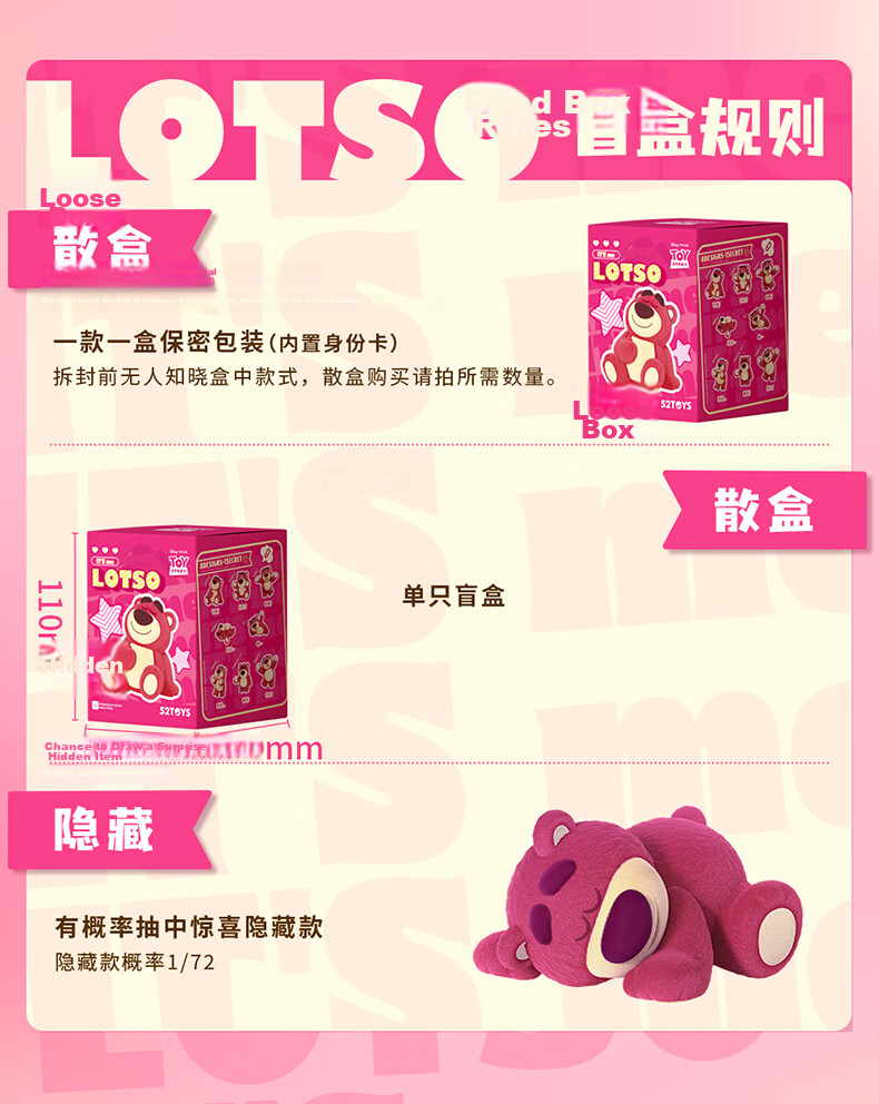 52TOYS Toy Story Strawberry Bear IT'S ME Blind Box Trendy Toy Figure Collectible Single Piece Back-to-School Gift 8
