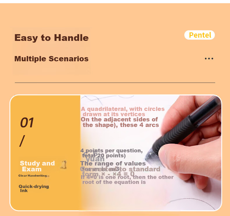 Pentel [Best-Selling Product] BLN105 Retractable Black Gel Pen, Stylish 0.5mm Signing Pen, Business Student Quick-Drying Pen, Water-Based Pen Stationery, Black 5-Pack 9