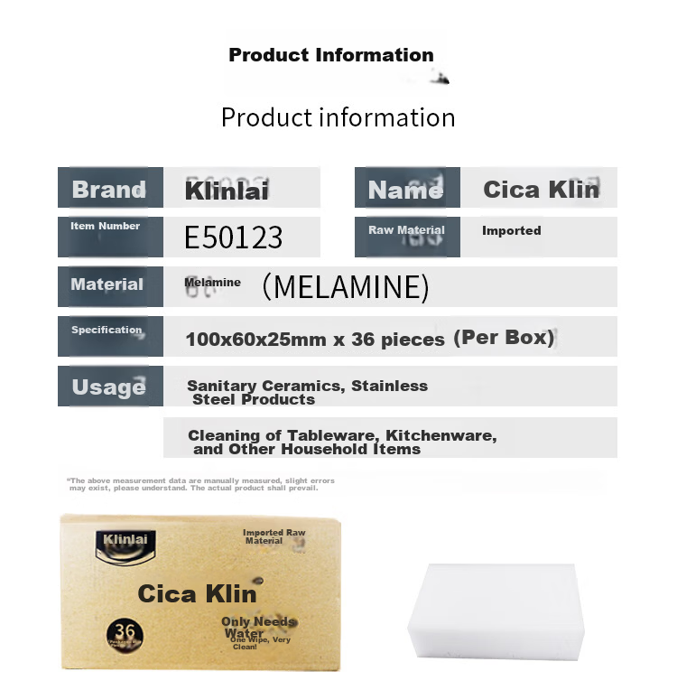 Kelinlai Cleaning Cloth, Klin Nano Sponge Melamine Scrubber, 4x9x14cm, 2 Pieces, Kitchen And Bathroom Cleaner, Stain Remover, Magic Eraser 4