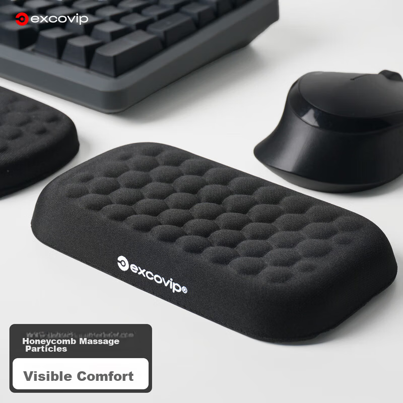 EXCO Ergonomic Silicone Wrist Rest Mouse Pad Palm Support Keyboard Wrist Pad Typing Support 0445